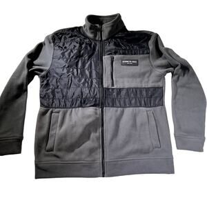 Kenneth Cole New York Fleece Full Zip Jacket Men's Large Black Contrast Puffer